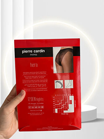Pierre Cardin Paris Hera Dantel Tanga Görünümlü Antrasit 12 Den Külotlu Çorap
