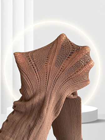 Penti Colosio Melisa 210 Den Soğan Kabuğu Renginde Kalın File Külotlu Çorap