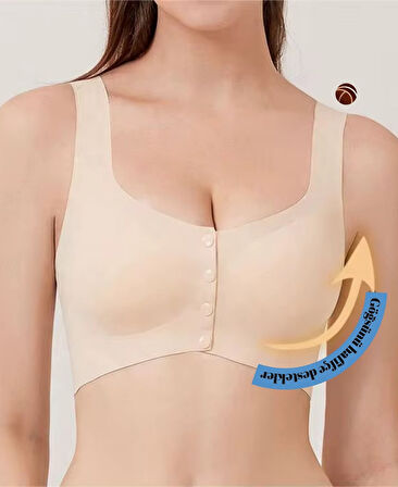Gracie Lazer Kesim Dikişsiz Önü Çıtçıtlı Açılabilir Rahat Bralet/Sütyen (Emziren Anneler)