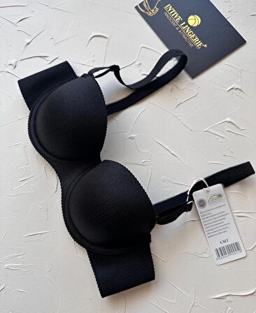 Samanta Balenli Desteksiz Lazer Kesim Parlak Kumaşlı İthal Sütyen -42