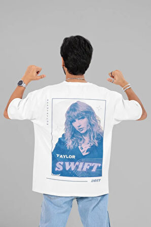 Taylor Swift Baskılı Unisex Oversize Şarkıcı Reputation Albüm Tişört