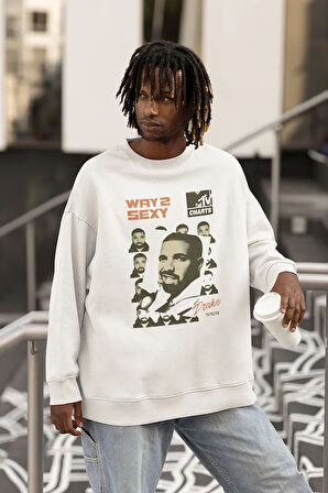 Way 2 Sexy Yazılı Unisex Oversize Drake Rapper Sweatshirt