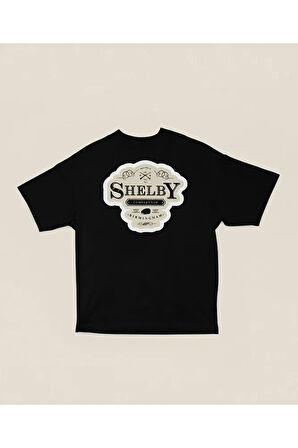 Shelby Company Limited Birmingham Baskılı Unisex Peaky Blinders Oversize Tişört