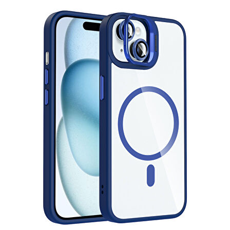 Apple iPhone 14 Kılıf Kamera Standlı Lens Koruyucu Hediyeli Zr-Etro