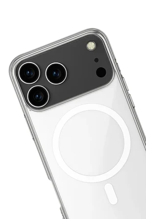 Apple iPhone 18 Pro Kılıf Wireless Şarj Destekli Şeffaf Azn-Magneticsafe