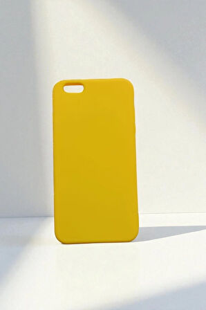 iPhone 7 Plus / 8 Plus Uyumlu Sarı Esnek Silikon Telefon Kılıfı