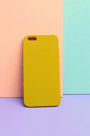 iPhone 7 Plus / 8 Plus Uyumlu Sarı Esnek Silikon Telefon Kılıfı