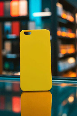 iPhone 7 Plus / 8 Plus Uyumlu Sarı Esnek Silikon Telefon Kılıfı