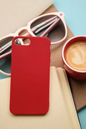 iPhone 7 Plus / 8 Plus Uyumlu Esnek Silikon Telefon Kılıfı Kırmızı