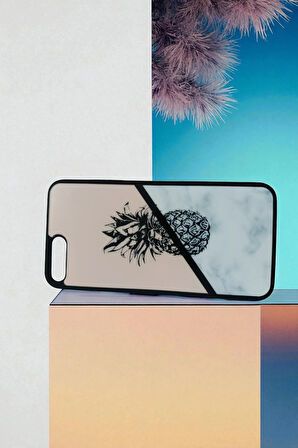 iPhone 7 Plus / 8 Plus Uyumlu Ananas Tasarım Süper Şeffaf Silikon Telefon Kılıfı