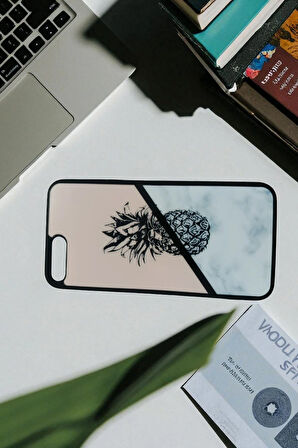 iPhone 7 Plus / 8 Plus Uyumlu Ananas Tasarım Süper Şeffaf Silikon Telefon Kılıfı