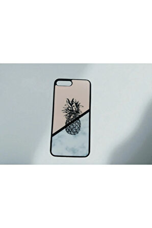 iPhone 7 Plus / 8 Plus Uyumlu Ananas Tasarım Süper Şeffaf Silikon Telefon Kılıfı