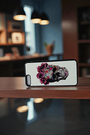İPhone 8 Plus için Kılıf, iPhone 7 Plus Kılıf, Kurukafa Tasarımlı Premium Kılıf
