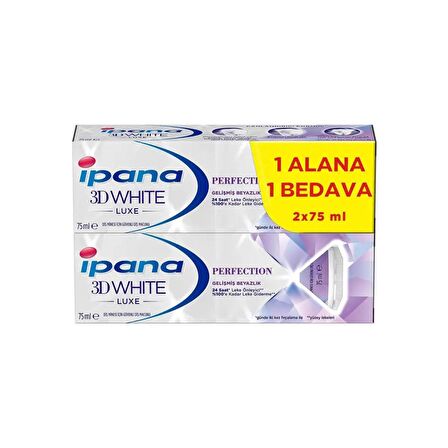 Ipana 3 Boyutlu Beyazlık Luxe Diş Macunu Perfection 2x75 Ml. - 3 Paket