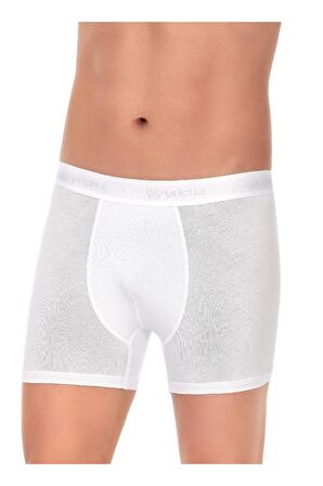 Modal Beyaz Classic Erkek Boxer 6 Adet