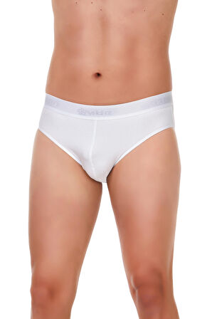 Erkek Modal Kemerli Slip Beyaz 3 Adet 
