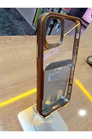 İPhone 11 Uyumlu Kamera Bölümü Estetik Metal Görünümlü Premium Darbe Korumalı Kapak