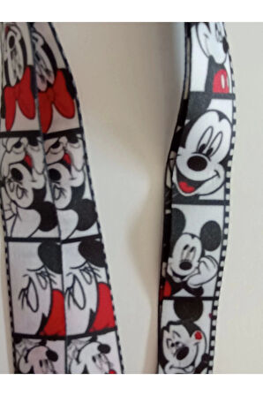 İPhone 13 Pro Uyumlu Mickey Mouse Tasarım Telefon Boyun Askılı Set Kılıf