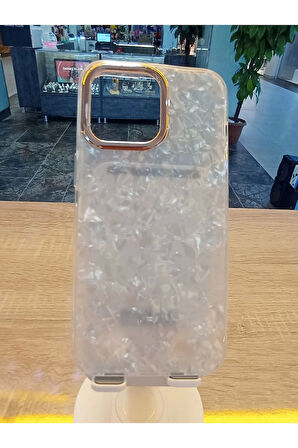 İPhone 15 Uyumlu Mermer Desen Darbe Korumalı Premium Kapak