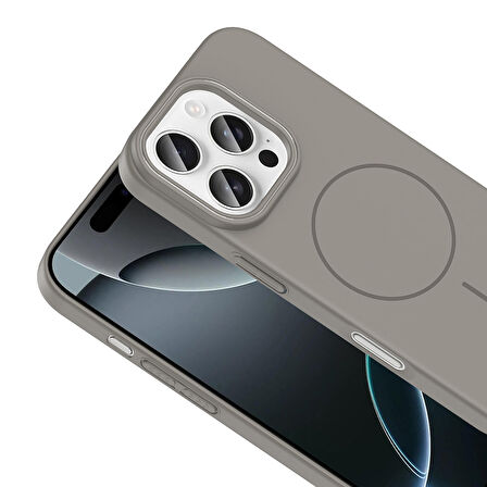 Apple iPhone 16 Pro Kılıf Magsafe Şarj Özellikli Zr-Rubby