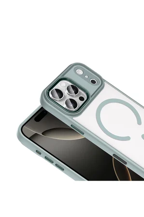 Apple iPhone 18 Pro Kılıf MgSafe Özellikli Mat Yüzey Zr-Krom