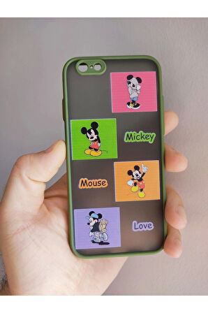 Iphone 7 / Iphone 7 / Iphone Se 2020 Uyumlu Mickey Mouse Tasarım Telefon Boyun Askılı Set Kılıf
