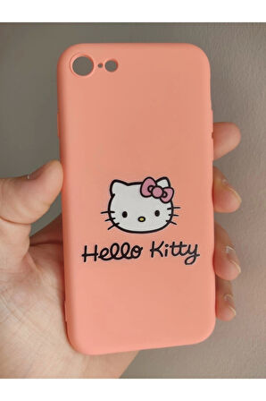 Iphone 7 / Iphone 8 / Iphone Se 2020 Pembe Hello Kitty Telefon Boyun Askılı Set