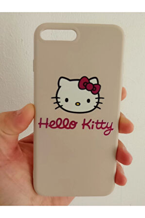 İPhone 7 Plus İPhone 8 Plus Uyumlu Hello Kitty Özel Tasarım Telefon Boyun Askılı Set Kılıf