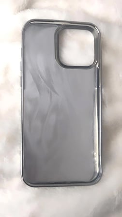  İphone 13 Pro Max uyumlu Kelebek Figürlü Sulu ve İçi Simli Şeffaf Slikon Telefon Kılıfı