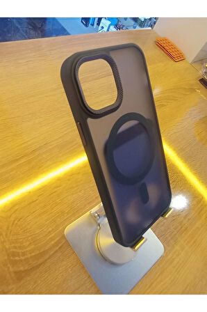 İPhone 13 Uyumlu MagSafe Özellikli Kenarları Renkli Arka Yüzü Mat Kenarları Renkli Darbe Emici Kılıf