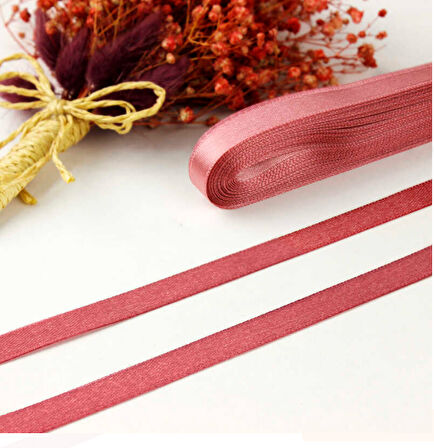 1 CM GÜL KURUSU SATEN KURDELA 10 METRE UZUNLUĞUNDA