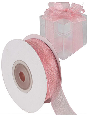 PEMBE ORGANZE 0,6 MM KURDELA 75 METRE