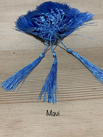 MAVİ  İP PÜSKÜL 8 CM  10 ADET