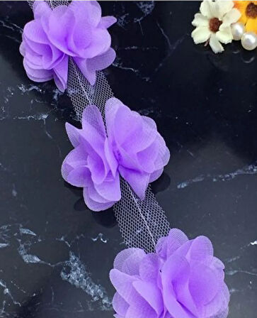 lila  lazer kesim çiçek (65 adet)