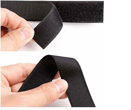 2.5 CM  CIRT BANT SİYAH RENK 1 MT