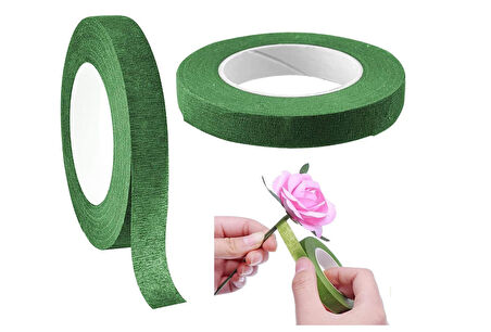 KOYU YEŞİL ÇİÇEK BANDI  25 MT 3 ADET