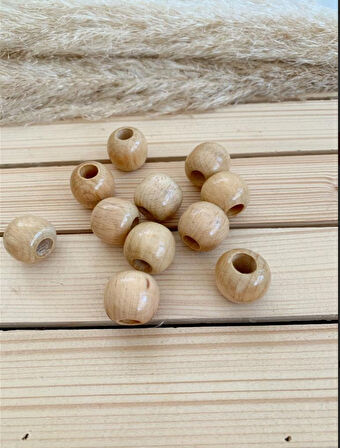 22 mm ahşap boncuk 10 adet
