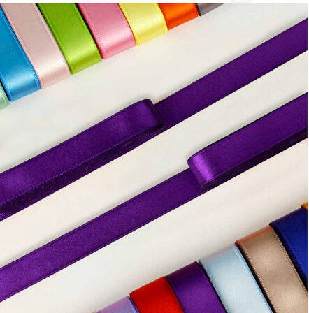 MOR  2 CM SATEN KURDELA 1 ADET