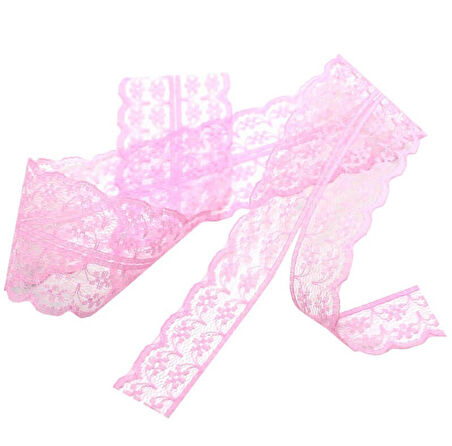 PEMBE  RENK 2 CM TEK SIRA GİPÜRLÜ DANTEL KURDELA  1 ADET