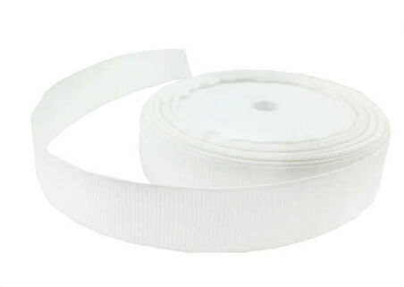 2 cm  BEYAZ  KURDELA GROGREN 10 metre 1 adet