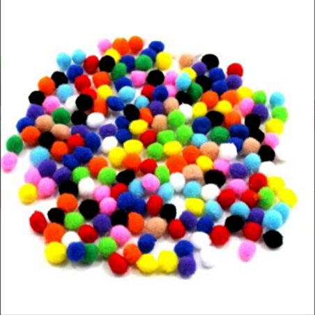 PONPON RENKLİ KARIŞIK PAKET (100 ADET)