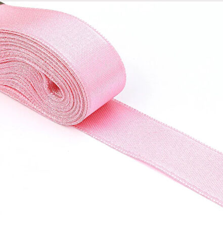 pembe  3,8 cm saten kurdela 10 metre 1 adet