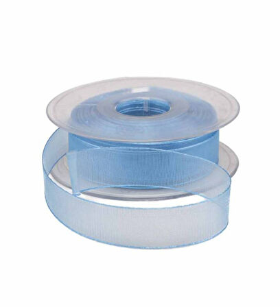 mavi şifon kurdele 2,5 cm x 25m  1 adet