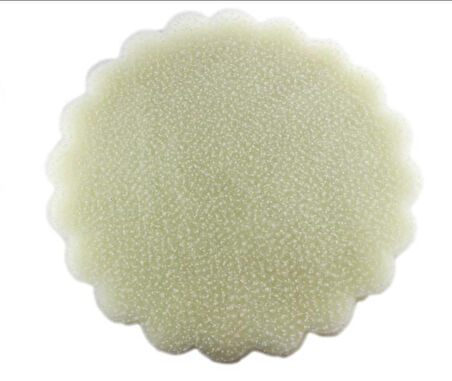 KREM  KARLI SİMLİ HAZIR KESİLMİŞ TÜL (100'Lİ PAKET) 22 cm