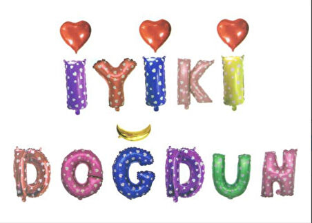 FOLYO BALON İYİKİ DOĞDUN RENKLİ 16 İNC