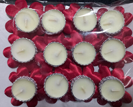 kırmızı  12 li el mumu