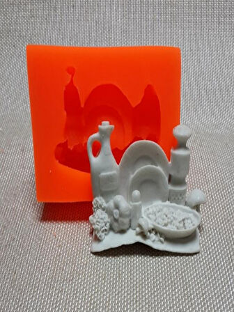 Mutfak Set Sabun Kalıbı ve Kokulu Taş Kalıbı