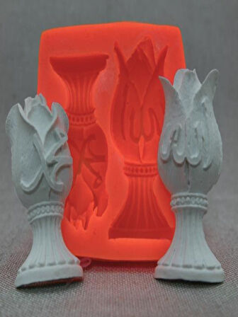 Lale Gül Dini Motif Sabun Kalıbı ve Kokulu Taş Kalıbı