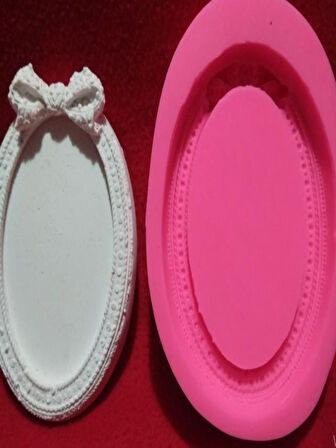 Oval fiyonklu çerçeve kalıbı 11-8 cm