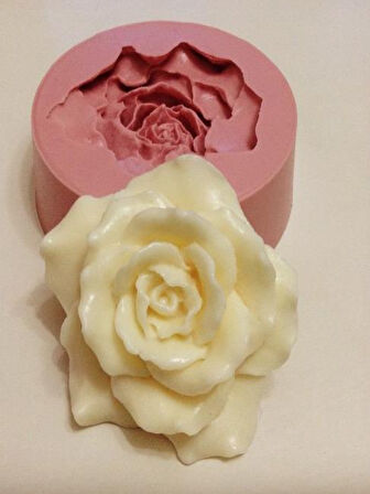 BÜYÜK AÇMIŞ GÜL SİLİKON SABUN KALIBI KOKULU TAŞ KALIBI